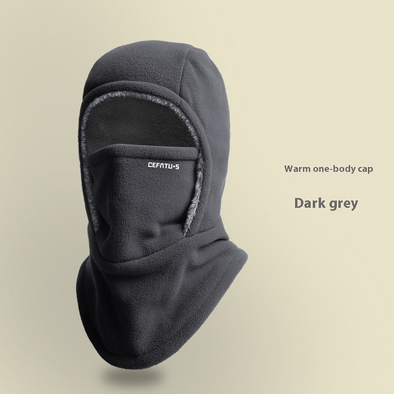 MAXIMFITNESS STORE Winter Fleece Hooded Scarf and Thermal Face Mask for Outdoor Cold Protection