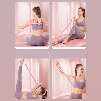 8 Words Chest Expander Yoga Fitness Resistance Band Resistance