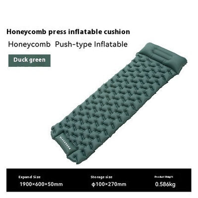 Outdoor Honeycomb Press Type Inflatable Mattress Single Thickened Moisture-proof Tent Sleeping Mat