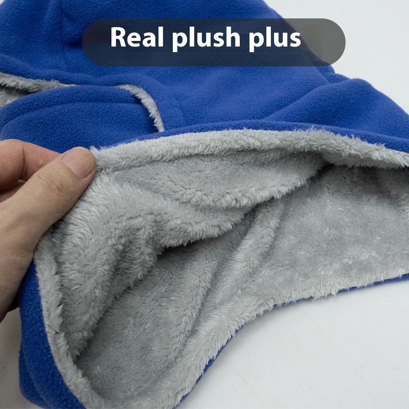 MAXIMFITNESS STORE Winter Fleece Hooded Scarf and Thermal Face Mask for Outdoor Cold Protection