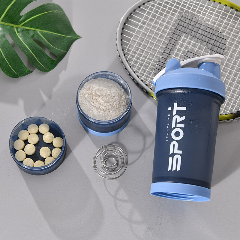 MAXIMFITNESS STORE Large-Capacity Fitness Protein Powder Cup and Water Shaker Bottle