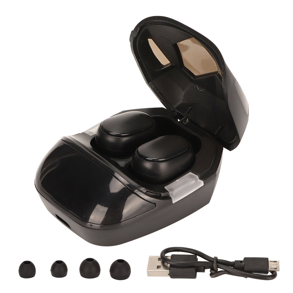 Bluetoth 5.0 Earbuds Stereo Noise Reduction DC5V Lightweight Wireless Sports Earbuds with Mic for Training Jogging