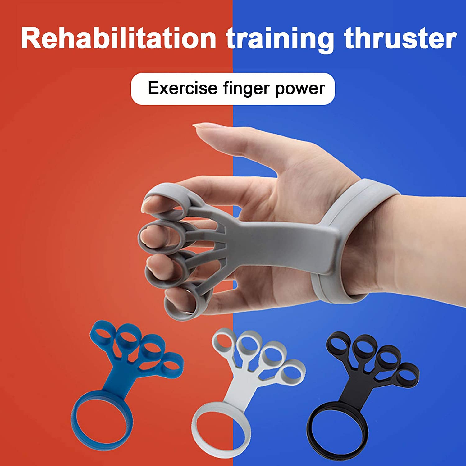 MAXIMFITNESS STORE Silicone Finger Grip Trainer and Exercise Stretcher for Rehabilitation