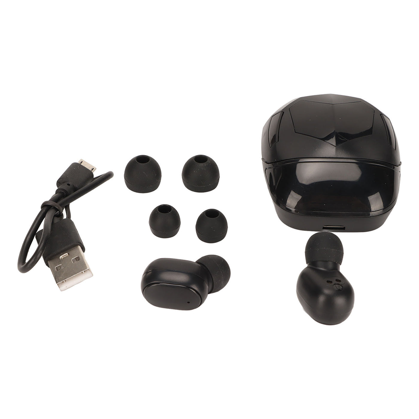 Bluetoth 5.0 Earbuds Stereo Noise Reduction DC5V Lightweight Wireless Sports Earbuds with Mic for Training Jogging